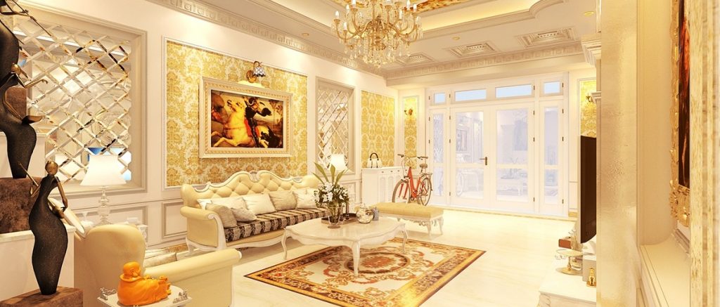10 mẫu nội thất đẹp cho phòng khách mang phong cách hoàng gia