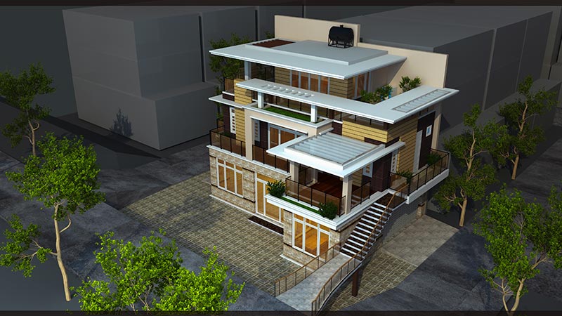 Thiet Ke Kien Truc Biet Thu Gia Dinh Chu Hien 4